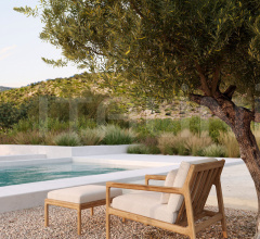 Кресло Teak Jack outdoor lounge chair - off-white Кресло Teak Jack outdoor lounge chair - off-white фабрика Ethnicraft