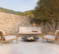 Кресло Teak Jack outdoor lounge chair - off-white Кресло Teak Jack outdoor lounge chair - off-white фабрика Ethnicraft