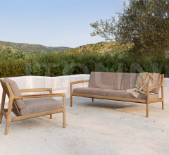 Кресло Teak Jack outdoor lounge chair - mocha Кресло Teak Jack outdoor lounge chair - mocha фабрика Ethnicraft