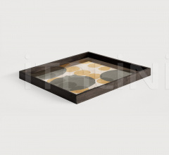 Поднос Cinnamon Overlapping Dots glass tray Поднос Cinnamon Overlapping Dots glass tray фабрика Ethnicraft