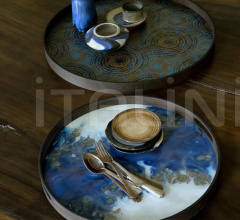 Поднос Blue Mist Organic glass tray Поднос Blue Mist Organic glass tray фабрика Ethnicraft