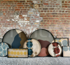 Поднос Slate Layered Dots glass tray Поднос Slate Layered Dots glass tray фабрика Ethnicraft