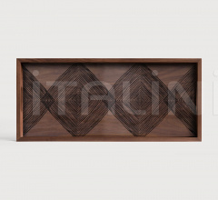 Поднос Walnut Linear Squares glass tray Поднос Walnut Linear Squares glass tray фабрика Ethnicraft