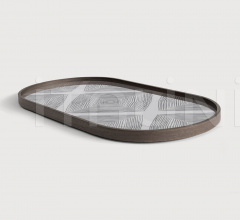 Поднос Slate Linear Squares oblong glass tray Поднос Slate Linear Squares oblong glass tray фабрика Ethnicraft