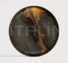 Поднос Bronze Organic glass valet tray - round Поднос Bronze Organic glass valet tray - round фабрика Ethnicraft