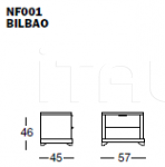 Тумбочка BILBAO NF001 Ego Zeroventiquattro