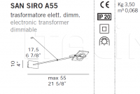 Настенный светильник SAN SIRO A35/A55/A75 De Majo Illuminazione