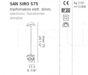Подвесной светильник SAN SIRO S35/S55/S75 De Majo Illuminazione