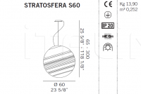 Подвесной светильник STRATOSFERA S60 De Majo Illuminazione