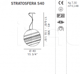 Подвесной светильник STRATOSFERA S25/S40 De Majo Illuminazione