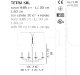Подвесной светильник TETRA K8L De Majo Illuminazione