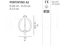 Настенный светильник PORTOFINO A2 De Majo Illuminazione