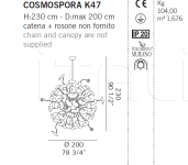 Подвесной светильник COSMOSPORA K47 De Majo Illuminazione