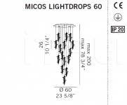 Потолочный светильник MICOS LIGHTDROPS De Majo Illuminazione