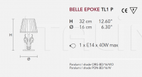 Настольный светильник BELLE EPOKE TL1P Masiero