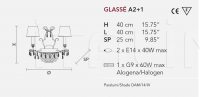 Настенный светильник GLASSE A2+1 Masiero