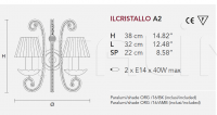 Настенный светильник ILCRISTALLO A2 Masiero