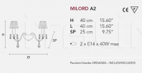 Настенный светильник MILORD A2 Masiero