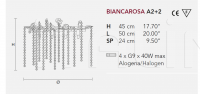 Настенный светильник BIANCAROSA A2+2 Masiero