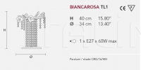 Настольный светильник BIANCAROSA TL1 Masiero