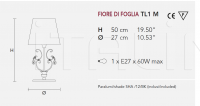 Настольный светильник FIORE DI FOGLIA TL1 Masiero