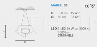 Подвесной светильник MABELL S3 Masiero