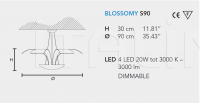 Подвесной светильник BLOSSOMY LED S3 90 Masiero