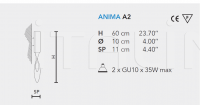 Настенный светильник ANIMA A2 Masiero
