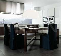 Итальянские Кухни с барной стойкой - Кухня Alea Итальянские Кухни с барной стойкой - Кухня Alea фабрика Varenna Poliform