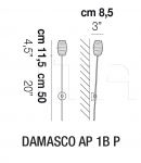 Настенный светильник DAMASCO AP 1B Vistosi