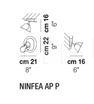 Настенный светильник NINFEA AP P Vistosi