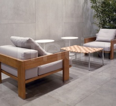 Итальянские Уличные кресла - Кресло Alison Iroko Outdoor Итальянские Уличные кресла - Кресло Alison Iroko Outdoor фабрика Minotti