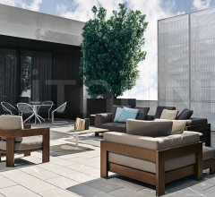 Итальянские Уличная мебель - Модульный диван Alison Iroko Outdoor Итальянские Уличная мебель - Модульный диван Alison Iroko Outdoor фабрика Minotti