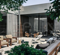 Итальянские Уличная мебель - Модульный диван Alison Iroko Outdoor Итальянские Уличная мебель - Модульный диван Alison Iroko Outdoor фабрика Minotti