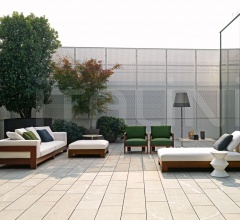 Итальянские Уличная мебель - Модульный диван Alison Iroko Outdoor Итальянские Уличная мебель - Модульный диван Alison Iroko Outdoor фабрика Minotti