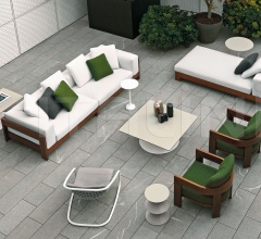 Итальянские Уличная мебель - Модульный диван Alison Iroko Outdoor Итальянские Уличная мебель - Модульный диван Alison Iroko Outdoor фабрика Minotti