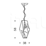 Подвесной светильник Crystal Rock 476/4 IDL Export