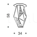 Потолочный светильник Crystal rock 476/4PF IDL Export