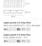 Настенный светильник Logico parete 3 in linea Artemide