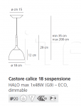 Подвесной светильник Castore calice Artemide