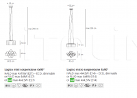 Подвесной светильник Logico mini sospensione 4x90° Artemide