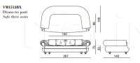 Трехместный диван VM1513BX BelCor Interiors