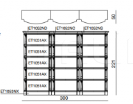 Модульный стеллаж ET1052ND/ET1052NC/ET1052NS ET1053NX/ET1051AX BelCor Interiors