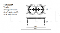Раздвижной стол VE0152DX BelCor Interiors