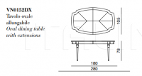 Раздвижной стол VN0152DX BelCor Interiors