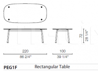 Стол обеденный Peg Table Cappellini