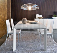 Итальянские Столы обеденные - Стол раздвижной OMNIA GLASS фабрика Calligaris