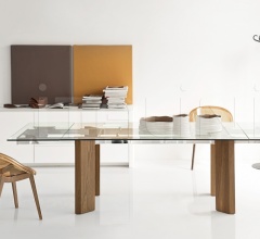 Итальянские Столы обеденные - Стол раздвижной TOWER WOOD фабрика Calligaris
