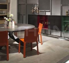 Итальянские Столы обеденные - Круглый стол 456 PANTHEON фабрика Cassina