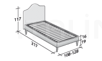 Кровать Peonia Flou